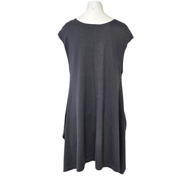 Bryn Walker Womens Zia Tunic, Sleeveless, Lagenlook, Side Panels, Grey, Size M - Picture 2 of 8
